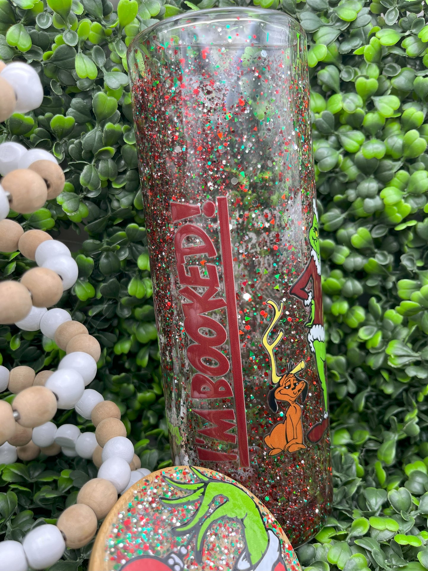 Grinch Glass Floating Glitter 18oz